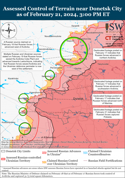 Российские войска пытаются продвинуться у Роботиного: карты ISW