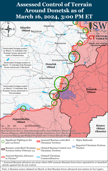  Войска РФ пытаются наступать в районе Авдеевки пытаются наступать в районе Авдеевки с новой тактикой: карты ISW 