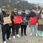 Дорофеева и Кацурин в центре Киева вышли на митинг за освобождение пленных военных