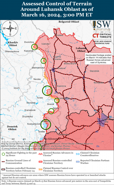  Войска РФ пытаются наступать в районе Авдеевки с новой тактикой: карты ISW 