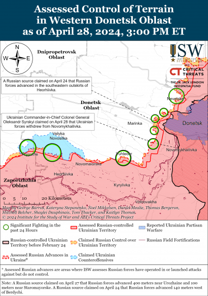  Россияне пытаются наступать северо-западнее Сватового: карты ISW 