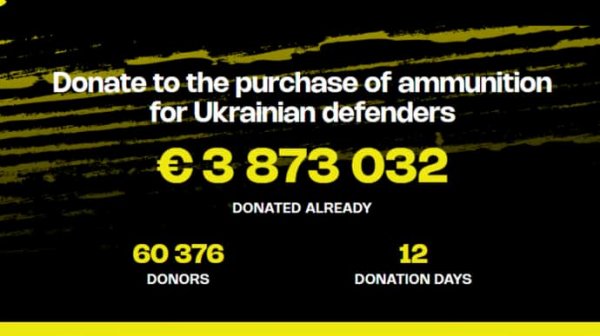 Словаки без поддержки правительства собрали 4 миллиона евро на снаряды Украине
