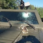 На КП “Майорск” обстрелом повредили бронированное авто и блиндаж