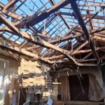 Колледж в центре Херсона горел после российского обстрела