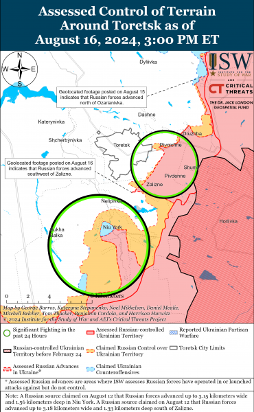  и Покровском: карты ISW 