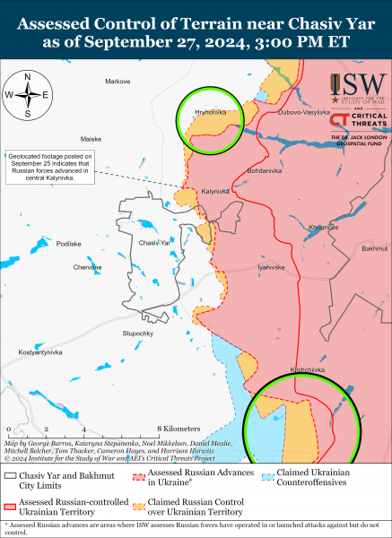  Окупан направлениях в Украине: карты ISW 