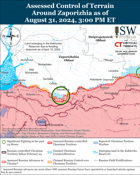  Российские войска снова продвинулись в Донецкой области: карты ISW 