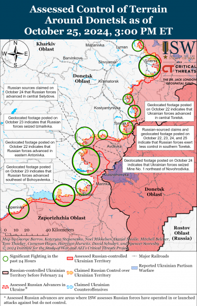 ВСУ восстановили позиции в Торецке и возле Временного Яра: карты ISW