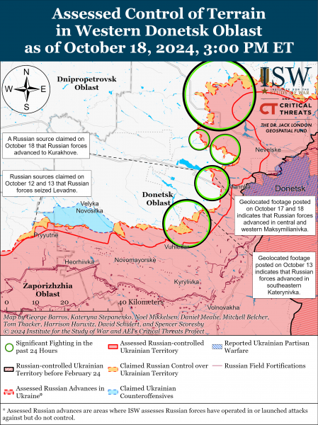  Войска РФ продвинулись в Курской области и на фронтах в Украине: карты ISW 