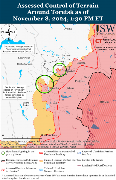  ВСУ продвинулись в Курской области, а на Донбассе: карты ISW 