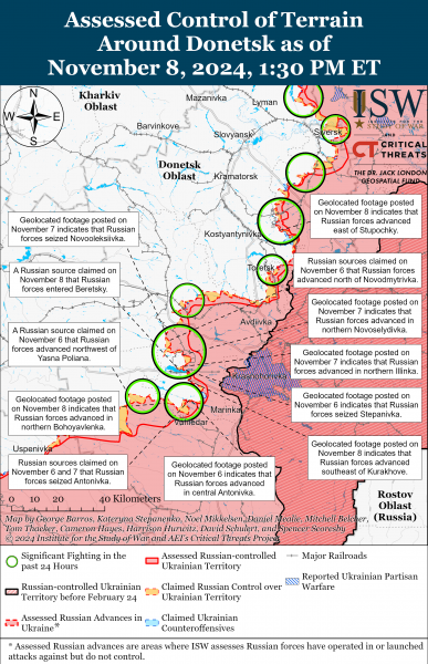  ВСУ продвинулись в Курской области, а враг давит на Донбассе: карты ISW 