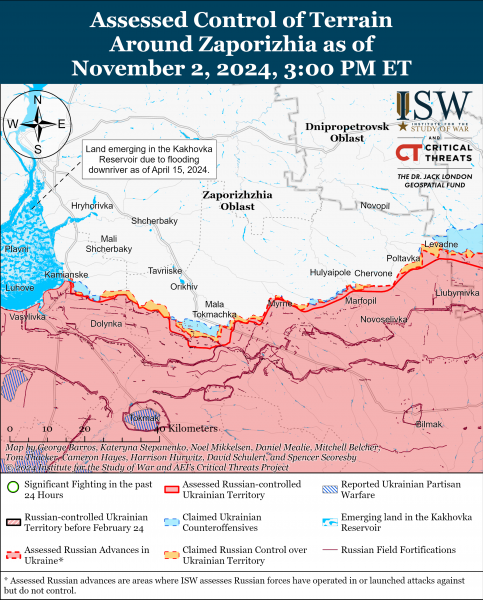  В Украине россияне продвинулись только на одном направлении: карты ISW 