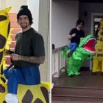 Дантес с избранницей Кацуриной в костюмах животных насмешили сюрпризом ее 9-летнюю дочь