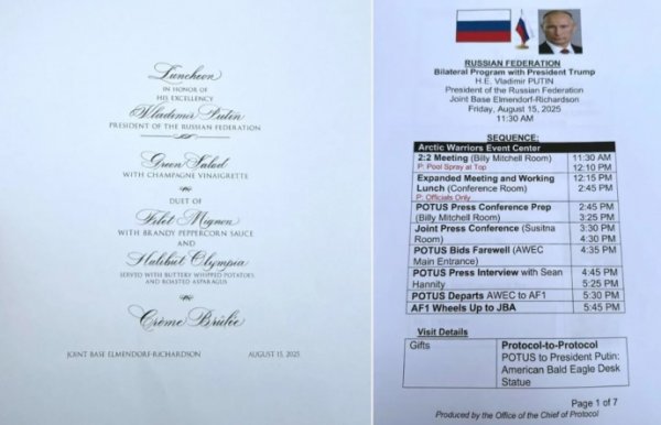 В отеле на Аляске нашли документы с планом встречи Трампа и Путина – СМИ